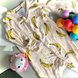 Spearmint Love Banana Footie PJs